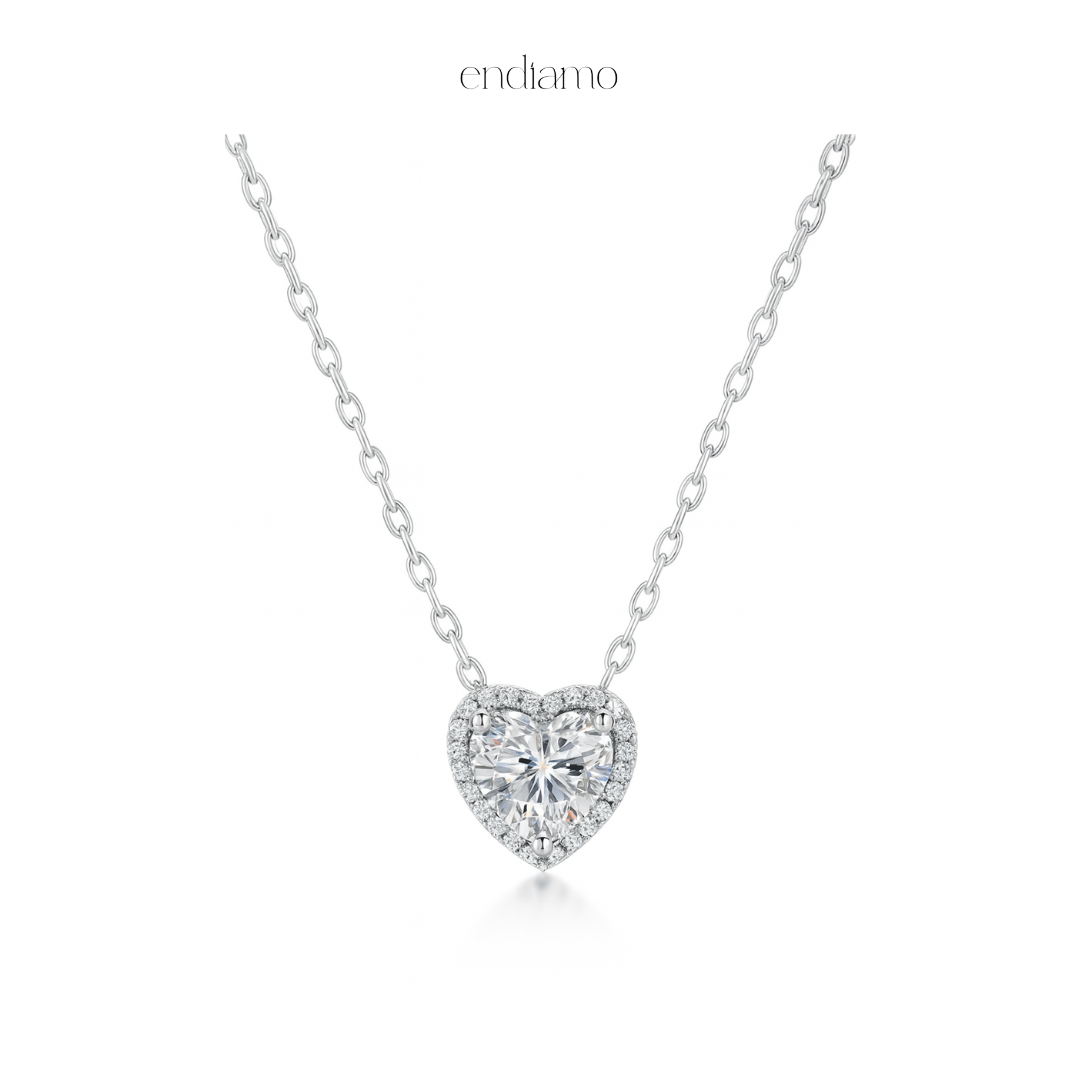 Nova Heart-Shaped Moissanite Charm
